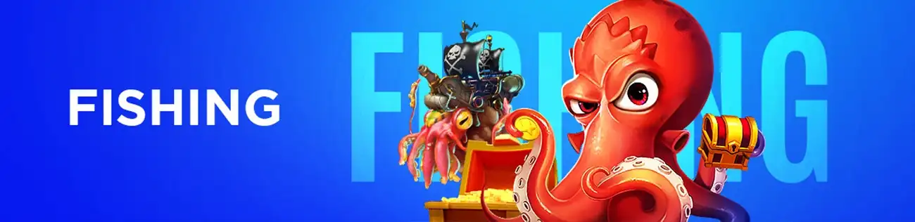 OKPANALO fishing adventure banner with underwater action